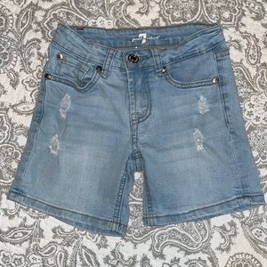 Seven For All Mankind- Girls Sz 8- distressed denim shorts